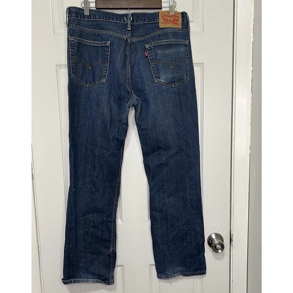 Levi's 514 Jeans Straight Leg Regular Fit Blue Denim Pants Casual Mens 34x30" - Picture 2 of 13